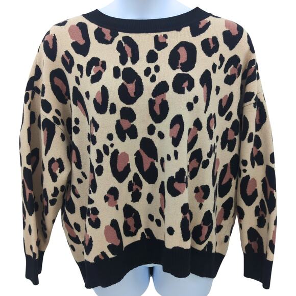 EVRI Sweater Womens 3X Leopard Print Pullover Fall Casual Cozy Plus Size Autumn - Picture 5 of 10